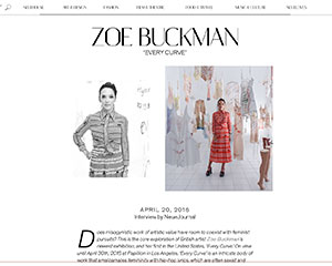 NeueHouse's blog NeueJournal does an interview with feminist artist Zoe Buckman