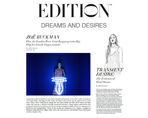 Zoe Buckman in Edition Hotels magazine