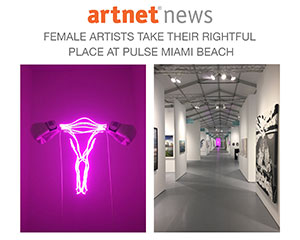 Zoe Buckman's Champ sculpture in Projects at Pulse Art Fair in Miami Beach