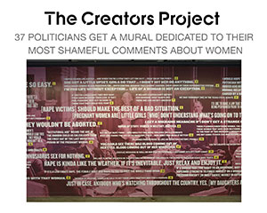 The Creators Project looks at Zoe Buckman's mural about politics and women