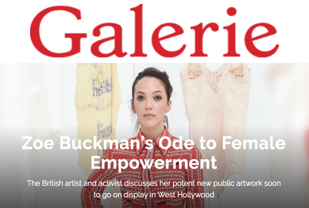 Zoe Buckman Galerie Magazine